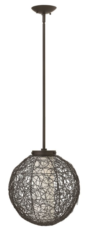 Picture of 100w Mini-Pendant Spago MED Etched Opal Vintage Bronze