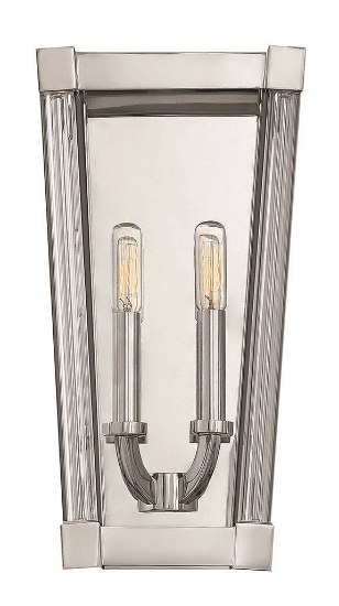 Foto para 60w Sconce Empire CAND Polished Nickel* Two Light Sconce