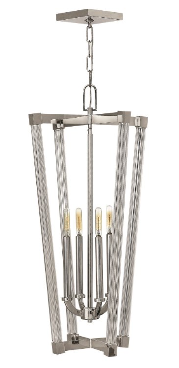 Picture of 60w Foyer Empire CAND Polished Nickel* Single Tier Foyer