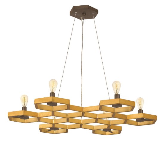 Foto para 60w Chandelier Moxie CAND Sunset Gold Single Tier Foyer