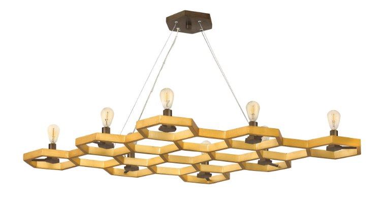 Foto para 60w Chandelier Moxie CAND Sunset Gold Linear