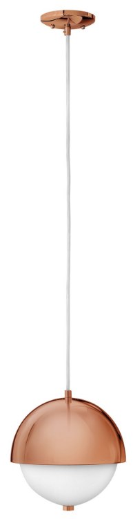 Picture of 60w Mini-Pendant Globe MED Etched Opal Deep Rose Gold