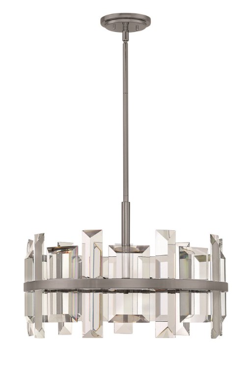 Foto para 60w Chandelier Odette CAND Gunmetal Single Tier Pendant