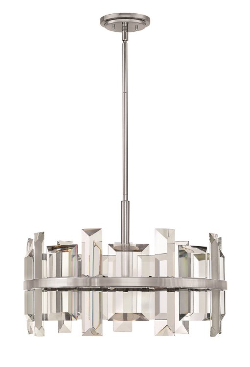 Foto para 60w Chandelier Odette CAND Polished Nickel* Single Tier Pendant