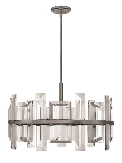 Foto para 60w Chandelier Odette CAND Gunmetal Single Tier Pendant