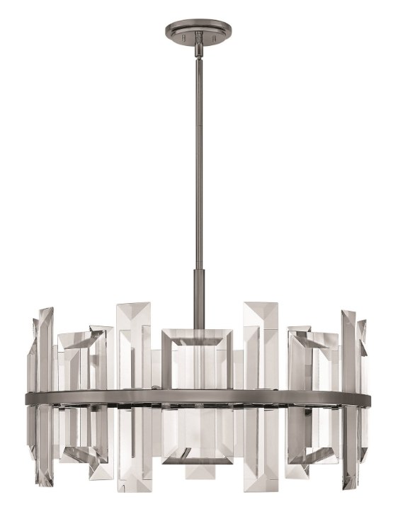 Foto para 60w Chandelier Odette CAND Gunmetal Single Tier Pendant