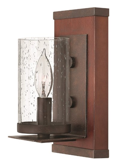 Foto para 60w Sconce Jasper CAND Clear Seedy Rustic Iron*