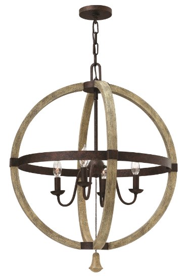 Foto para 60w Chandelier Middlefield CAND Iron Rust* Single Tier Foyer