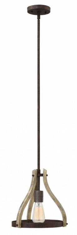 Picture of 100w Mini-Pendant Middlefield MED Smoked Crackle Iron Rust*