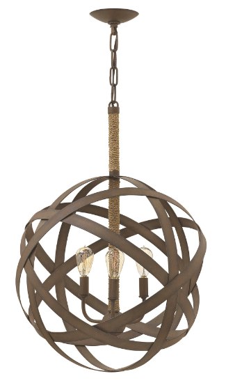 Foto para 60w Chandelier Carson CAND Vintage Iron Single Tier Pendant