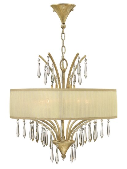 Foto para 60w Chandelier Camilla CAND Silver Leaf* Single Tier