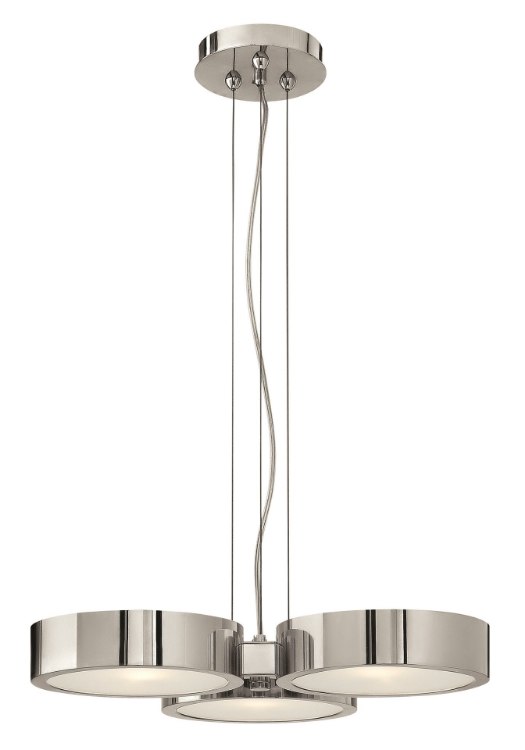 Picture of 60w Chandelier Broadway G-9 Etched Polished Aluminum Three Light