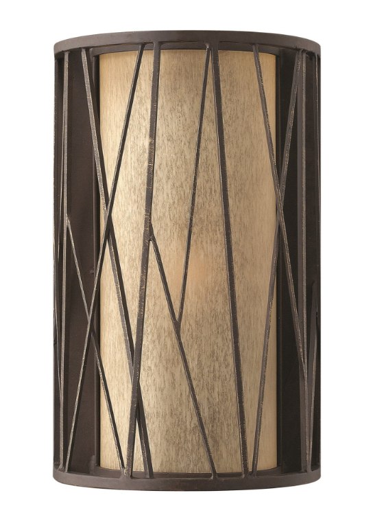 Foto para 75w Sconce Nest MED Distressed Amber Etched Oil Rubbed Bronze*