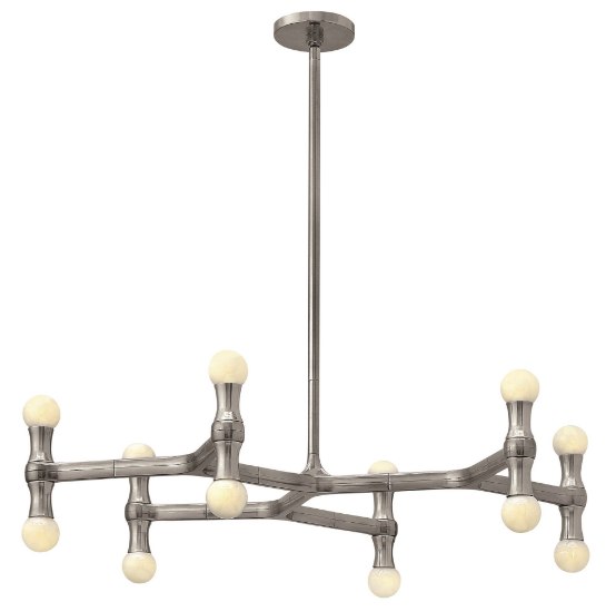 Foto para 60w Chandelier Karma CAND Polished Aluminum Single Tier