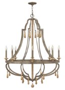 Foto para 60w Chandelier Cordoba CAND Distressed Iron Single Tier Foyer