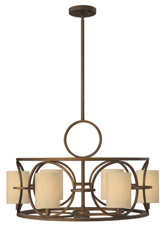 Foto para 60w Chandelier Pandora CAND Brushed Cinnamon Single Tier