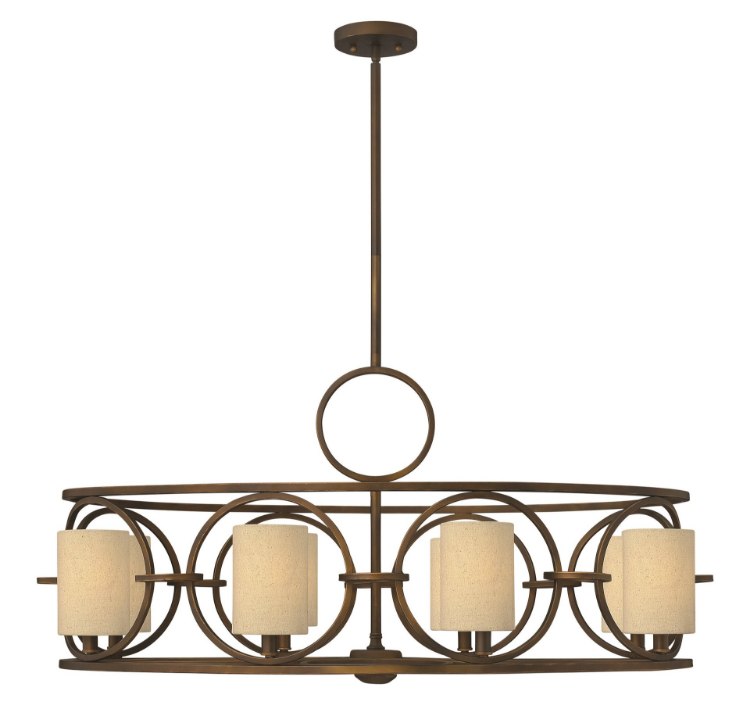 Foto para 60w Chandelier Pandora CAND Brushed Cinnamon Single Tier Foyer
