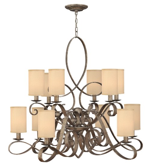 Foto para 60w Chandelier Monterey CAND Brushed Merlot Two Tier Foyer