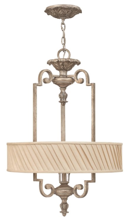 Foto para 75w Foyer Kingsley MED Silver Leaf* Inverted Pendant