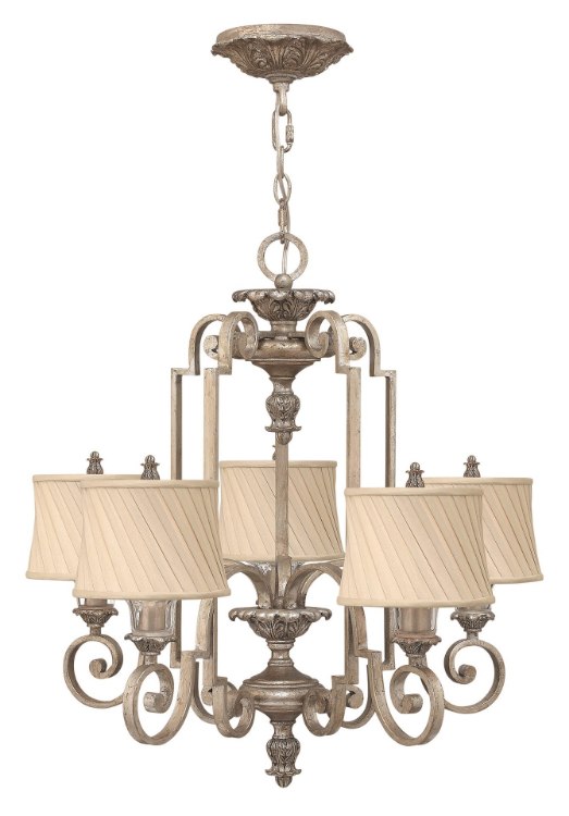 Picture of 60w Chandelier Kingsley CAND Silver Leaf* Single Tier