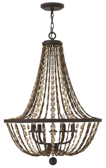 Foto para 60w Chandelier Hamlet CAND Vintage Bronze Single Tier Foyer