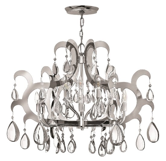 Foto para 60w Chandelier Xanadu CAND Polished Stainless Steel* Two Tier Foyer