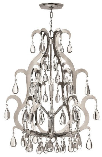 Picture of 60w Chandelier Xanadu CAND Polished Stainless Steel* Two Tier Foyer