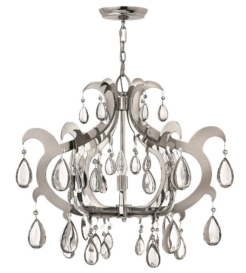 Foto para 60w Chandelier Xanadu CAND Polished Stainless Steel* Single Tier Foyer