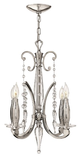 Foto para 60w Chandelier Alexandra CAND Polished Nickel* Single Tier