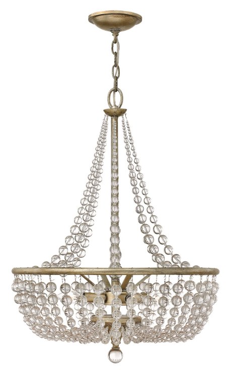 Foto para 60w Foyer Caspia CAND Silver Leaf* Single Tier Foyer