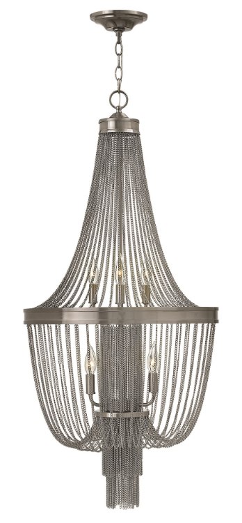Picture of 60w Foyer Regis CAND Brushed Nickel* Two Tier Foyer