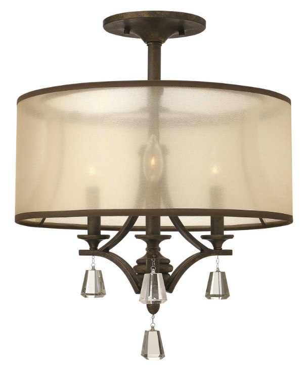 Picture of 60w Foyer Mime CAND French Bronze* Semi-flush Mount