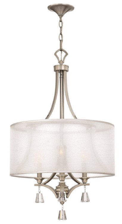 Foto para 60w Chandelier Mime CAND Brushed Nickel* Three Light
