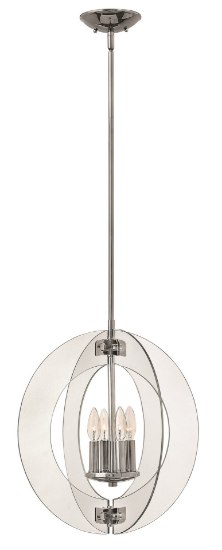 Foto para 60w Chandelier Solstice CAND Clear Polished Chrome* Stem Hung Pendant