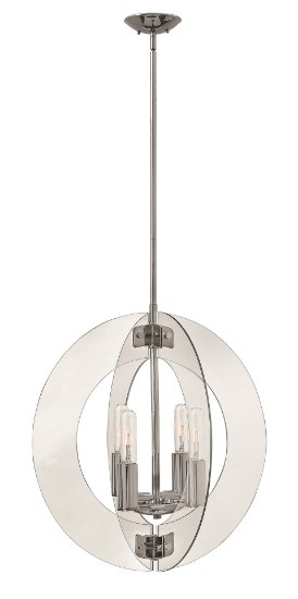 Foto para 100w Chandelier Solstice MED Clear Polished Chrome* Stem Hung Pendant