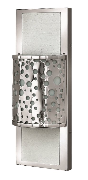 Picture of 60w Bath Mira-Fizz G-9 Clear Seedy Back Plate Polished Chrome* Bath Sconce