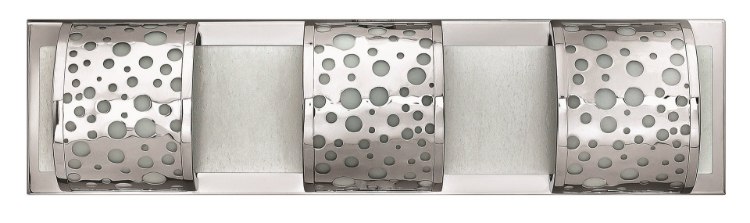 Picture of 60w Bath Mira-Fizz G-9 Clear Seedy Back Plate Polished Chrome* Bath Three Light