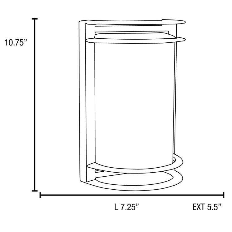 Foto para 60w Poseidon E-26 A-19 Incandescent Black Ribbed Frosted Marine Grade Wet Location Bulkhead 7.25"x10.75" (CAN 4.6"x4.6"x0.5")