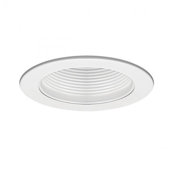 Foto para 50w 4" White Line Voltage Step Baffle Downlight Recessed Trim