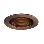 Picture of 50w 4" Copper Bronze Line Voltage Step Baffle Downlight Recessed Trim