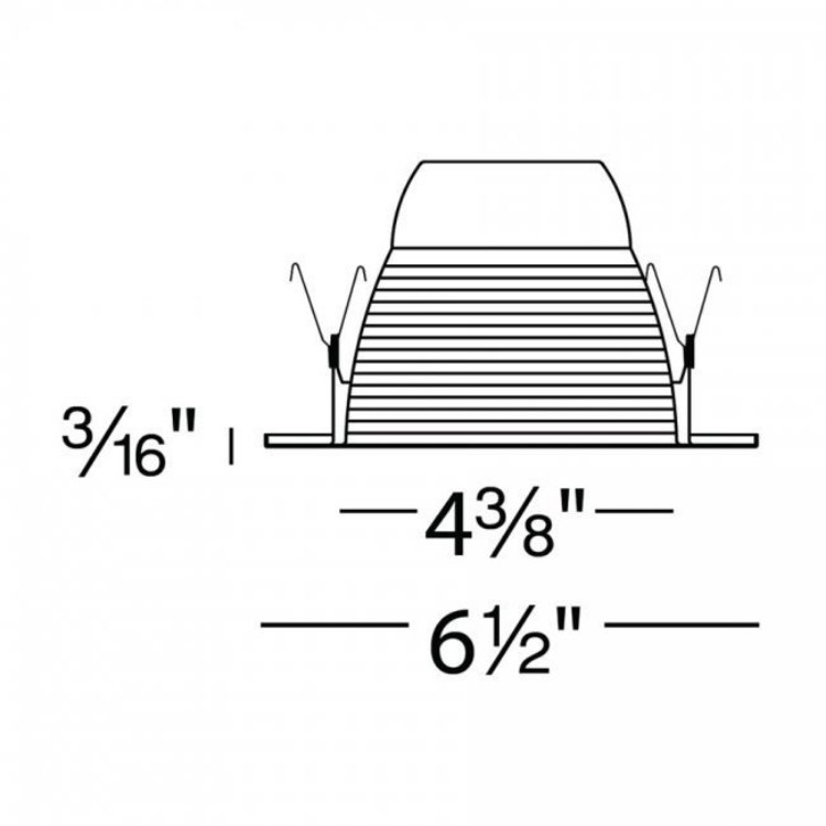 Foto para 75w 5" Copper Bronze Line Voltage Step Baffle Downlight Recessed Trim