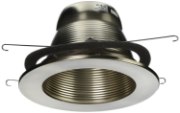 Foto para 75w 5" Copper Bronze Line Voltage Step Baffle Downlight Recessed Trim