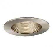 Picture of 75w 5" Brushed Nickel Line Voltage Step Baffle Downlight Recessed Trim