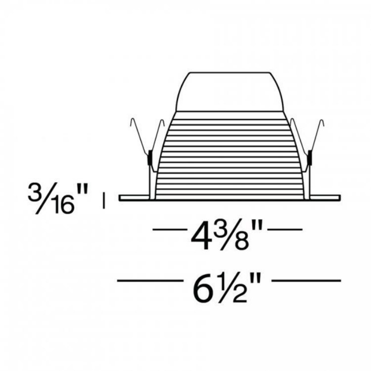Foto para 75w 5" Brushed Nickel Line Voltage Step Baffle Downlight Recessed Trim