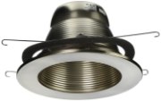 Picture of 75w 5" White Line Voltage Step Baffle Downlight Recessed Trim