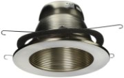 Foto para 75w 5" White Line Voltage Step Baffle Downlight Recessed Trim