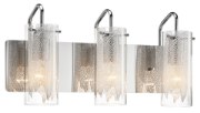 Foto para 60w Rysalis Clear W/ White Metal Filigree Chrome E26 (Medium) 3 light vanity