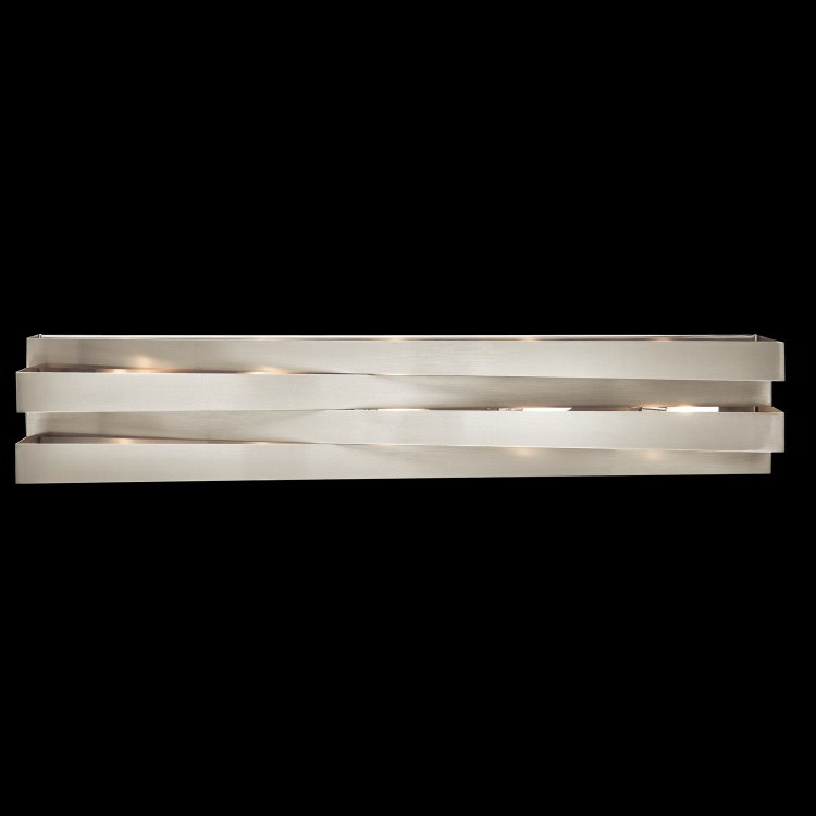 Foto para 40w Massimik Etched Glass Bottom Nickel G9 5 light vanity