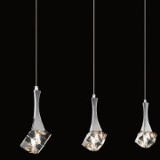 Foto para 20w Rockne Clear K9 Crystal Chrome G4 3 light linear pendant