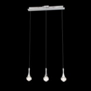 Foto para 20w Rockne Clear K9 Crystal Chrome G4 3 light linear pendant